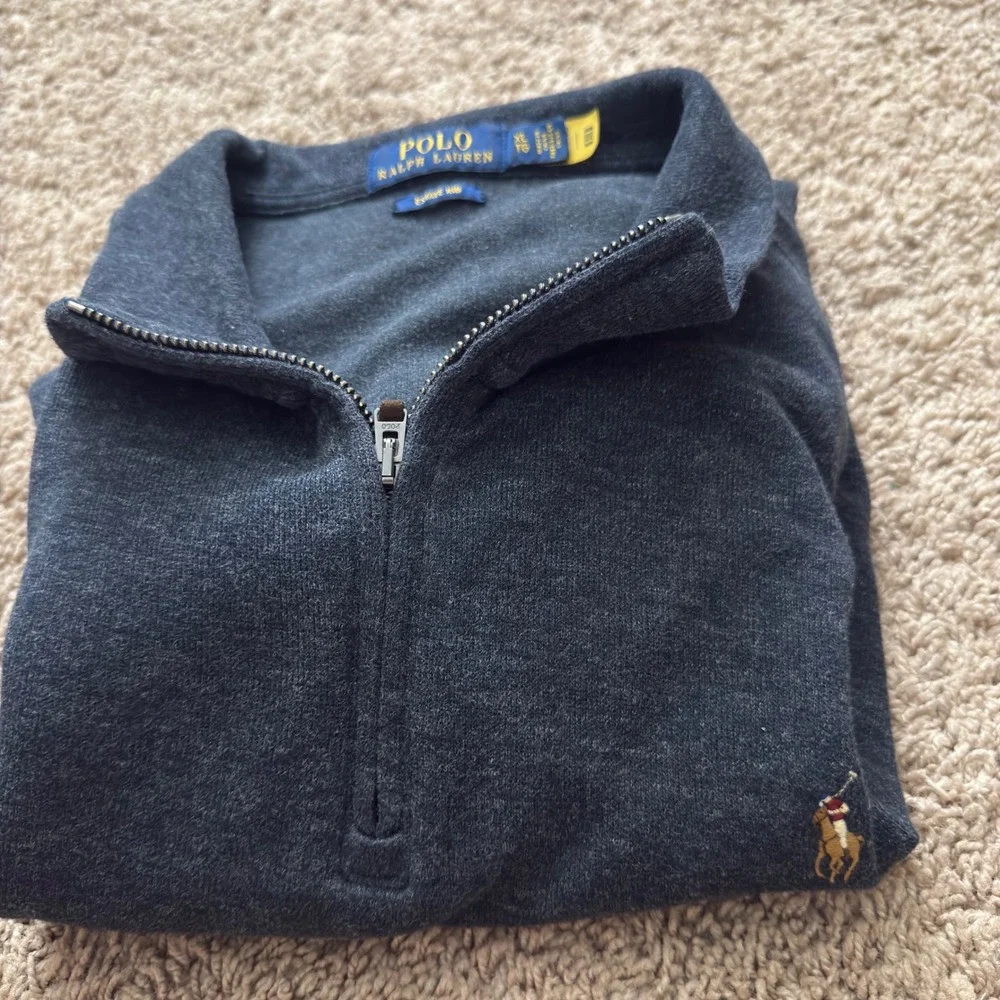 Polo‎ Ralph Lauren Preppy Estate-Rib Quarter-Zip Pullover Sweater XL HH13